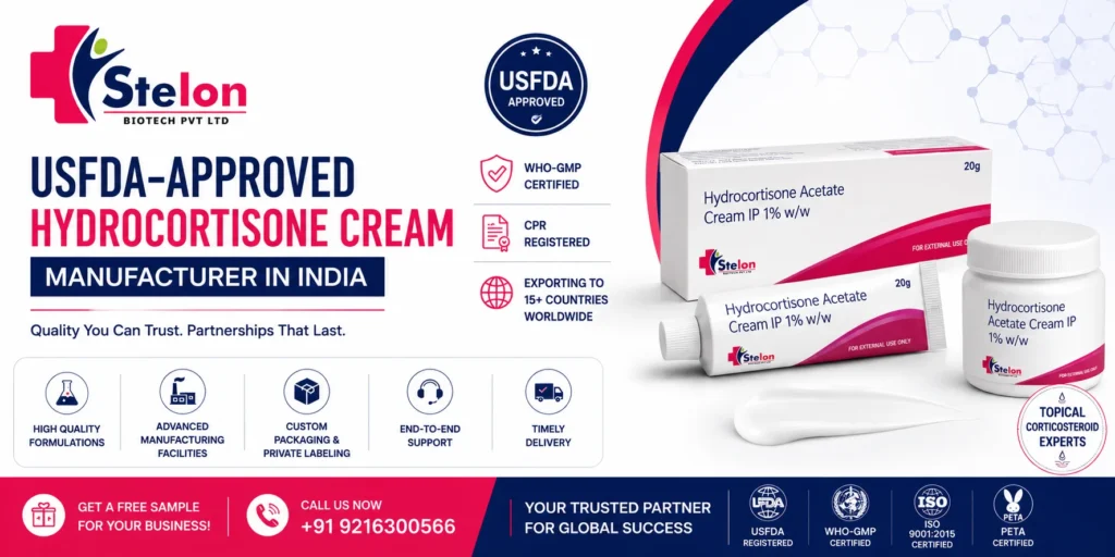 USFDA-Approved Hydrocortisone Cream Manufacturer in India