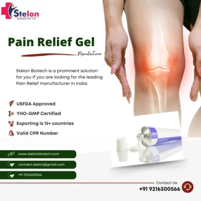 USFDA-approved Pain Relief Gel Manufacturer in India