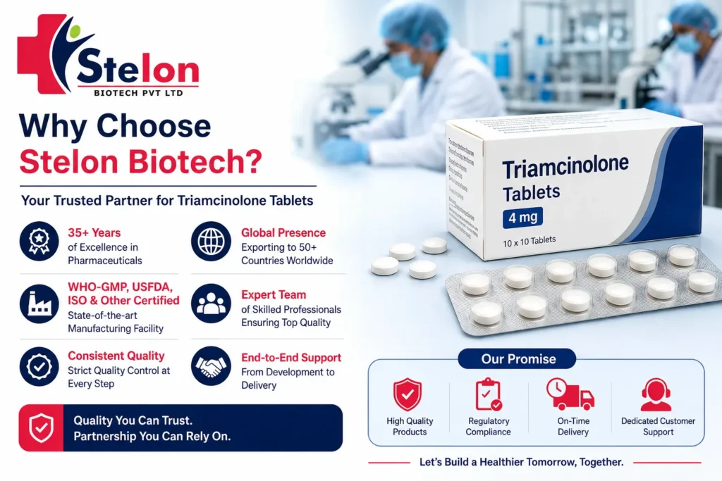 Triamcinolone Tablet Manufacturer & Exporter From India